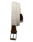 Braided Linen Belt - Off - White BELTS34