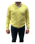 Quarter Zip Cashmere Sweater - Yellow SWEATERSM