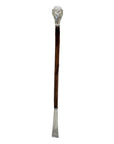 Ram Long Handled Brass Shoehorn - Silver/Chestnut SHOEHORN